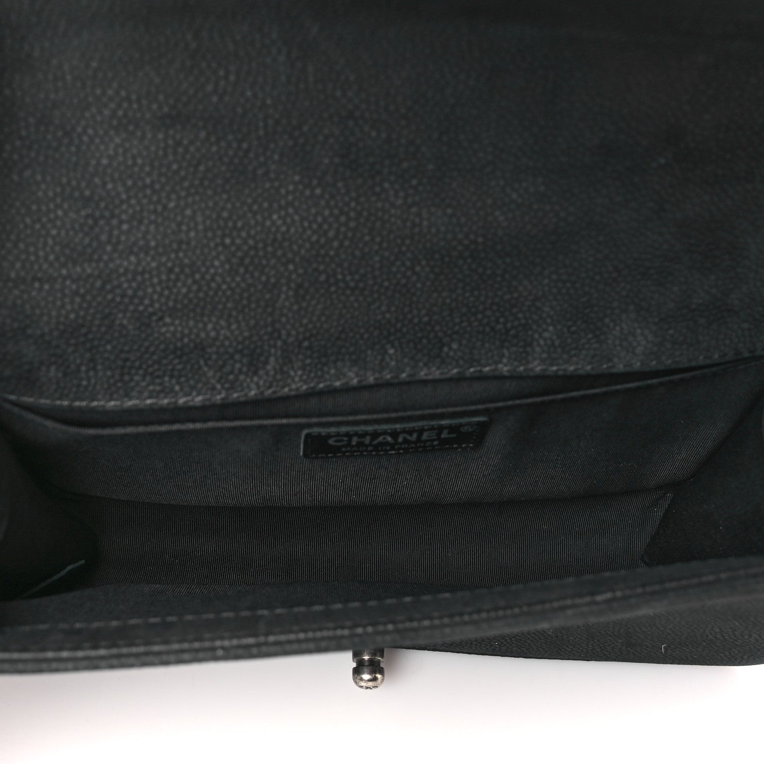 Chanel Bullskin Suede Caviar Quilted Medium Boy Flap Black 5 of 11