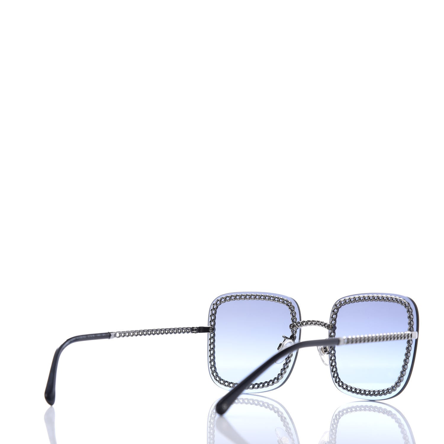 Chanel Square Removable Chain Sunglasses 4244 Blue 4 of 8