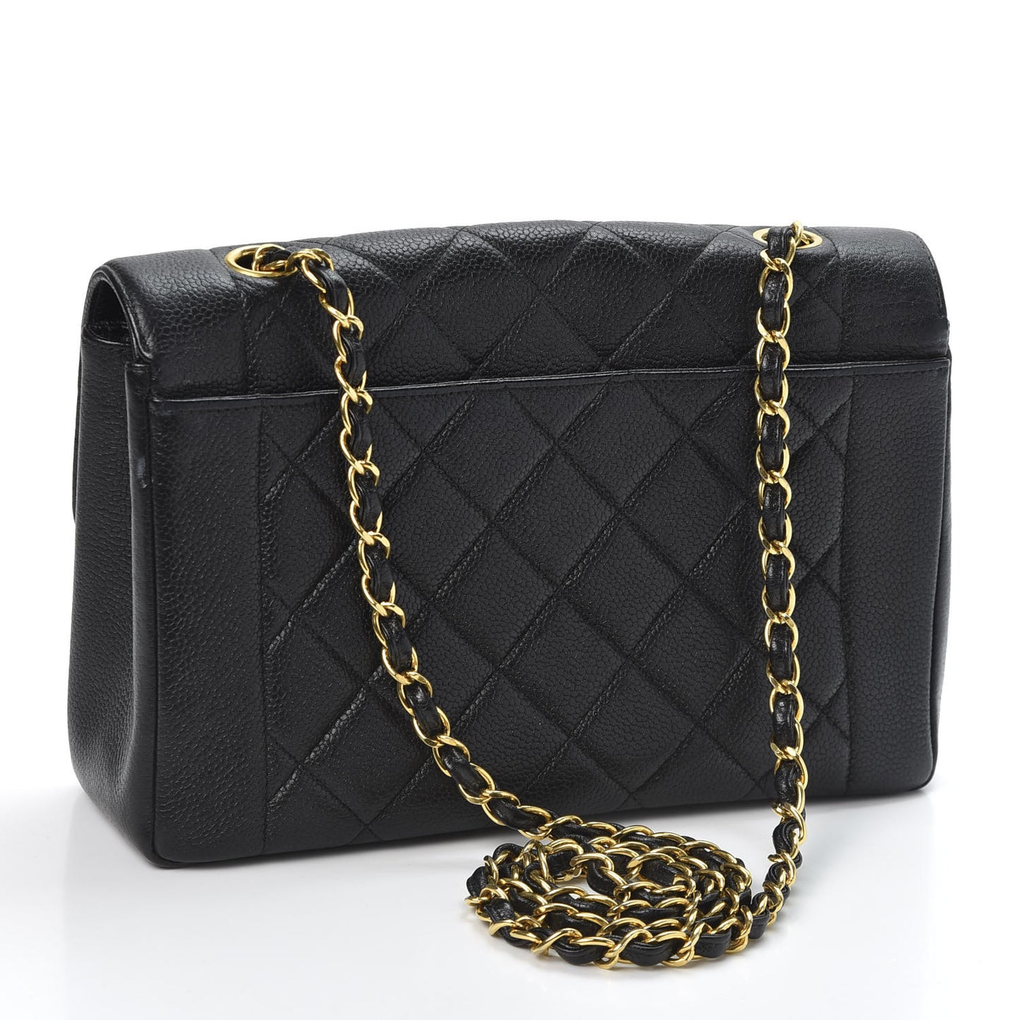 Caviar Quilted Medium Single Flap Black