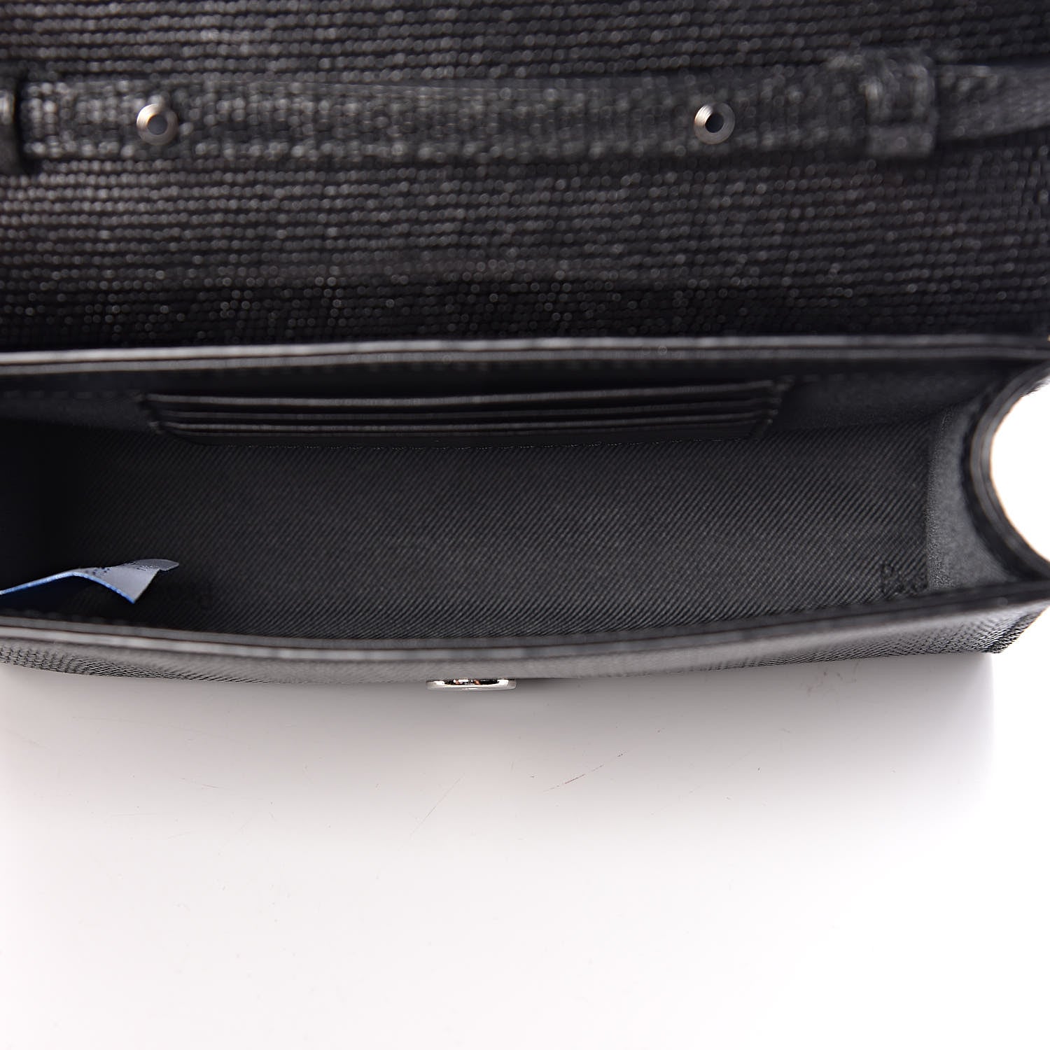Proenza Schouler Calfskin Lizard Embossed PS11 Wallet With Strap Black 5 of 8
