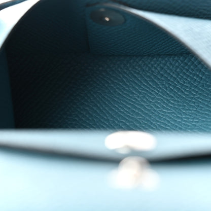 Hermes Epsom Calvi Duo Card Case Blue Jean 5 of 7
