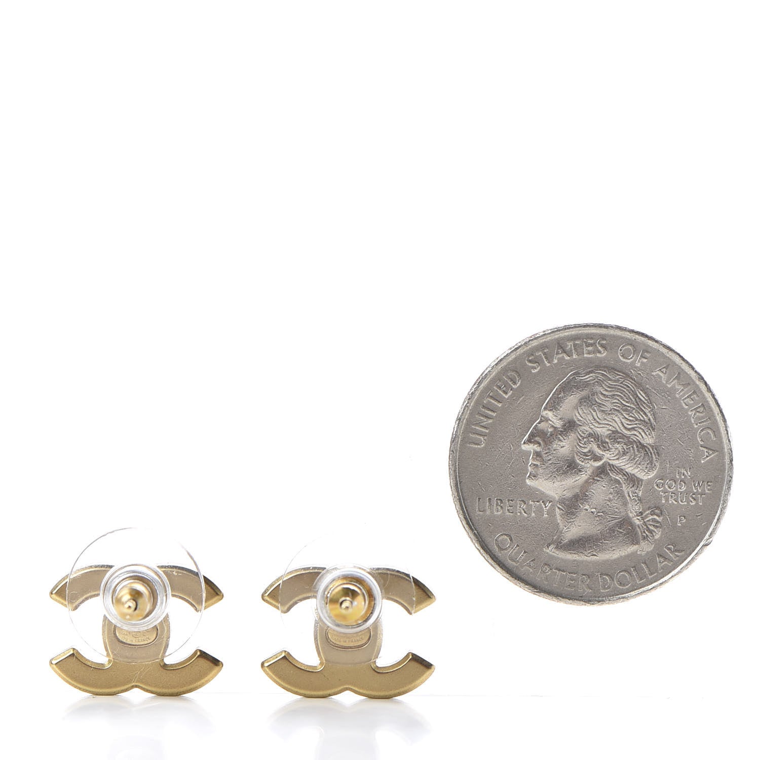 Chanel Crystal CC Earrings Gold 2 of 5