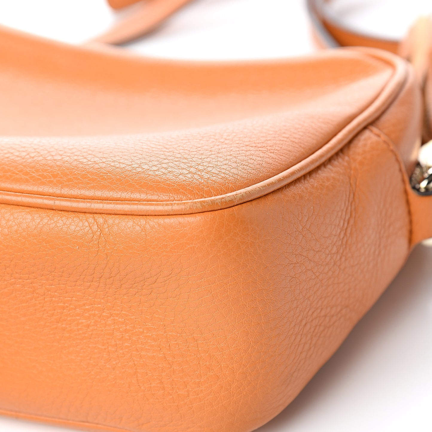 Pebbled Calfskin Small Soho Disco Bag Curcuma