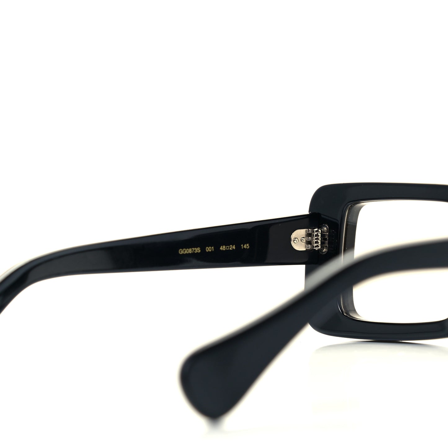 Acetate Rectangle Sunglasses GG0873S Black Yellow