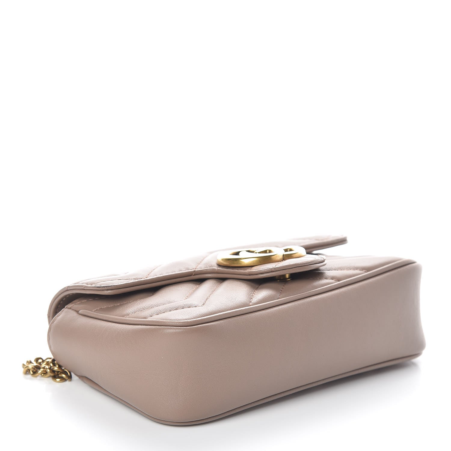 Gucci Calfskin Matelasse Super Mini GG Marmont Shoulder Bag Porcelain Rose 4 of 11
