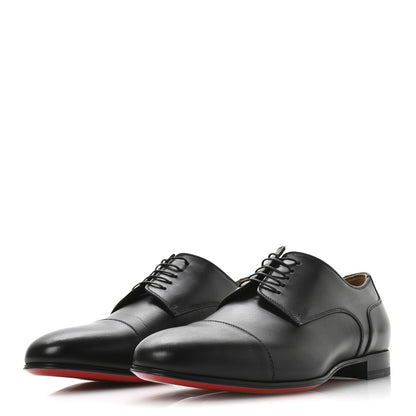 Christian Louboutin Calfskin Mens Surcity Flat Derby Oxford 42 Black 4 of 8