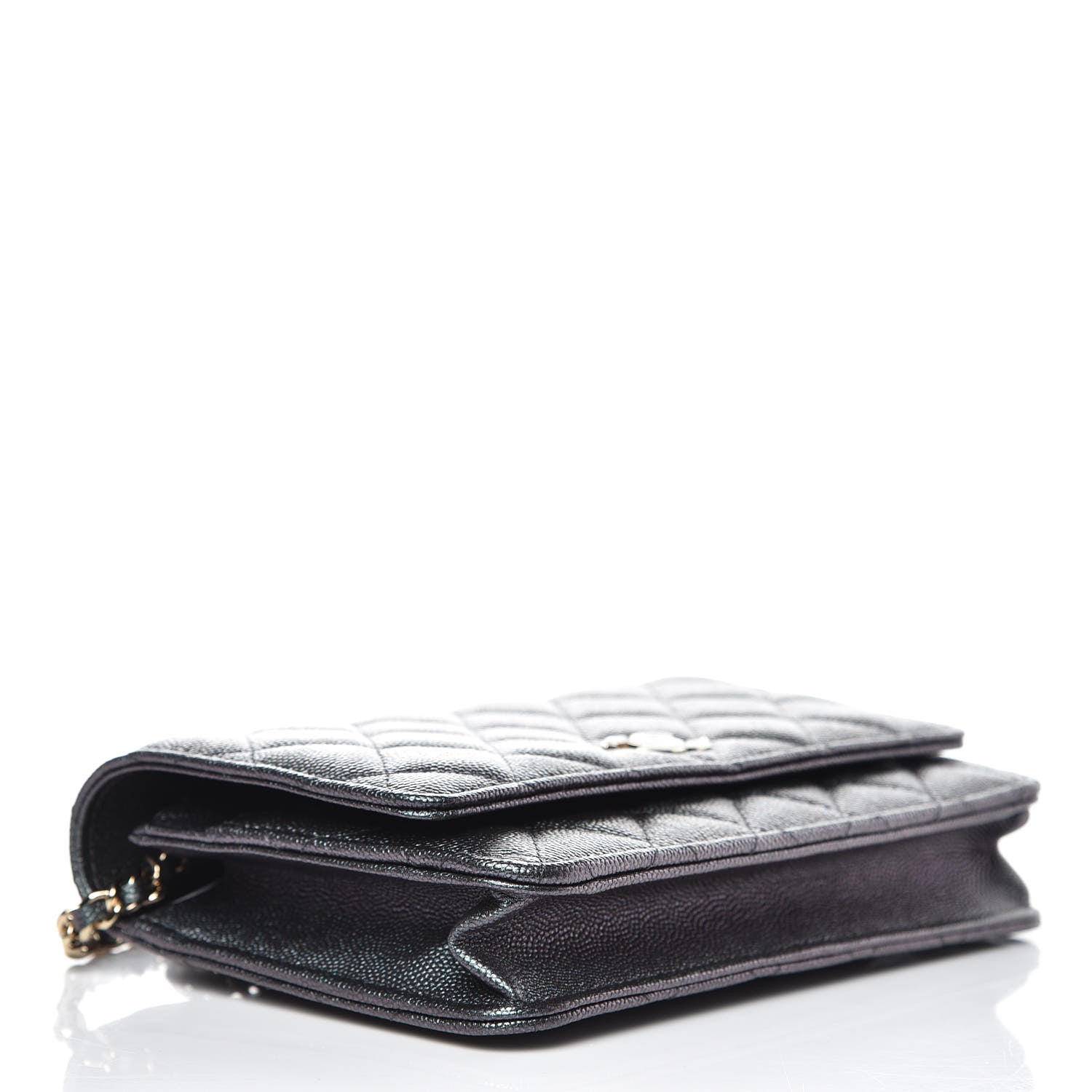 Chanel Iridescent Caviar Quilted Wallet On Chain WOC Black 4 of 9