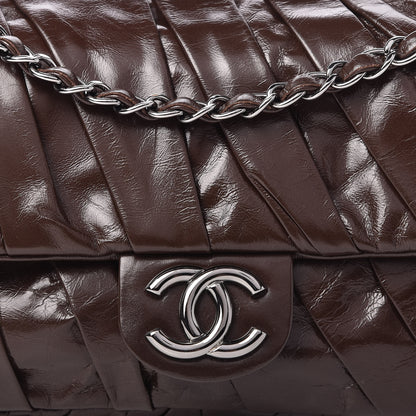 Chanel Glazed Calfskin Twisted Medium Flap Brown 10 of 11