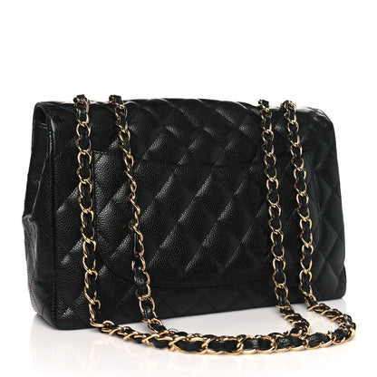 Chanel Caviar Quilted Jumbo Single Flap Black 3 of 11