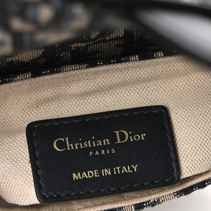 Christian Dior Oblique Mini Saddle Bag Blue 6 of 10