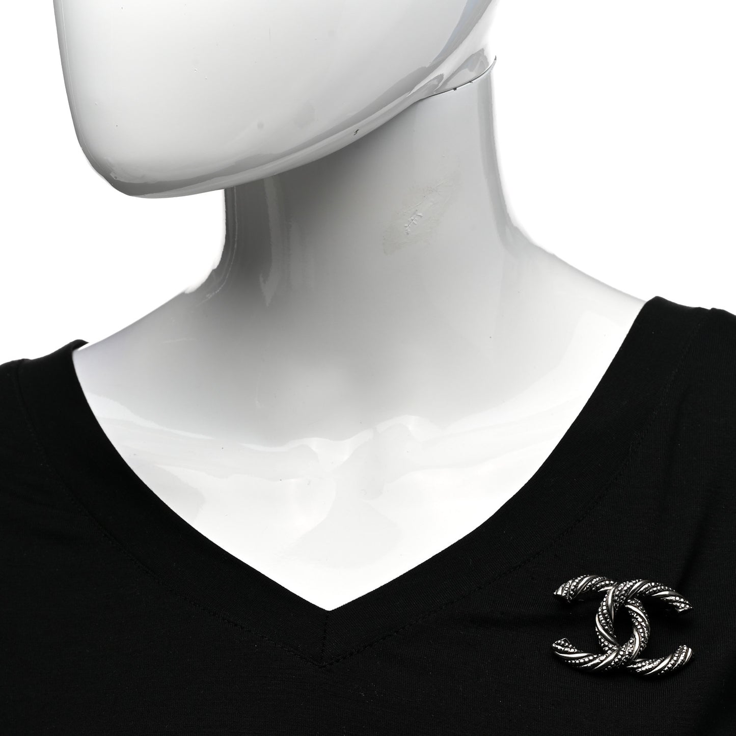 Ruthenium Twisted CC Brooch