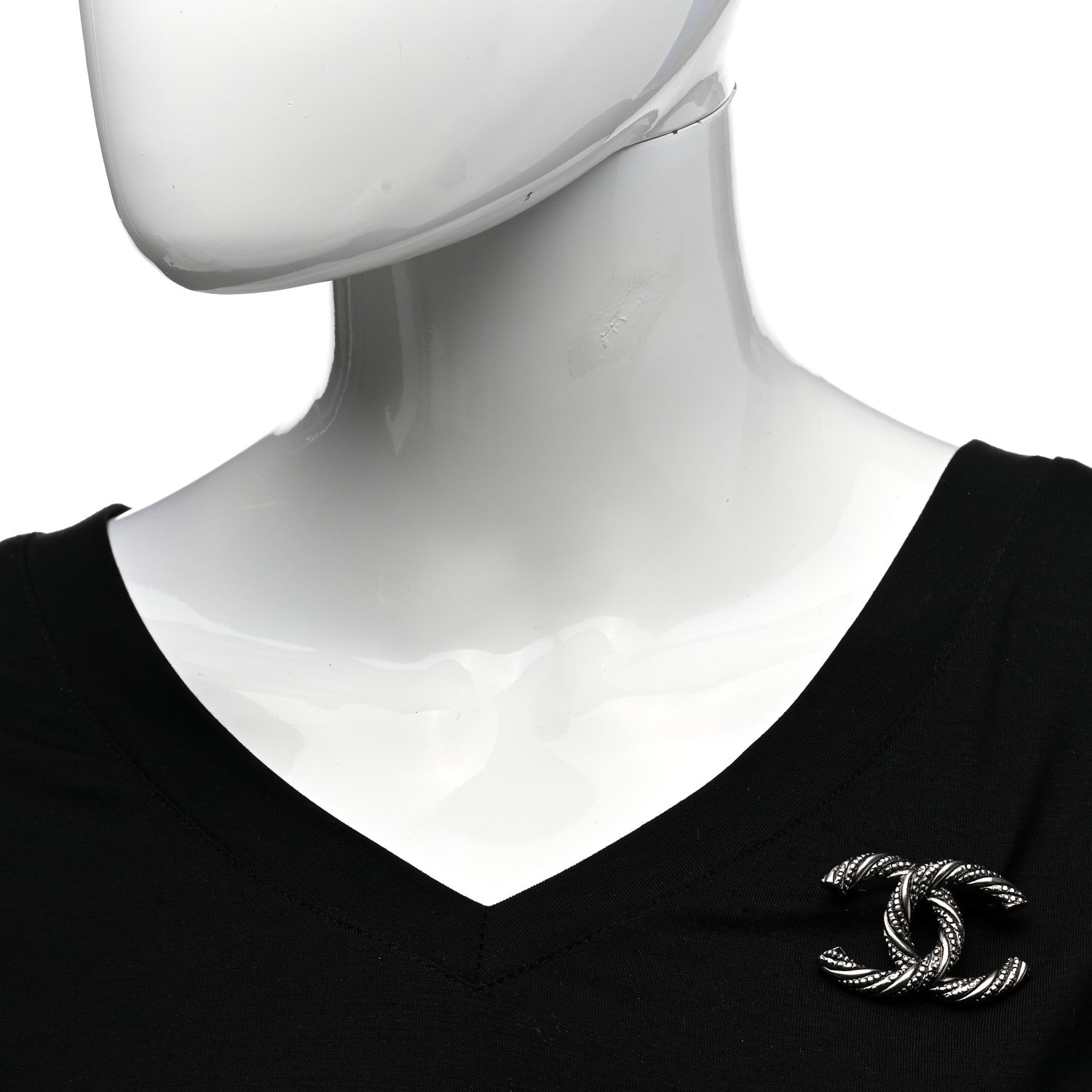 Chanel Ruthenium Twisted CC Brooch 2 of 4