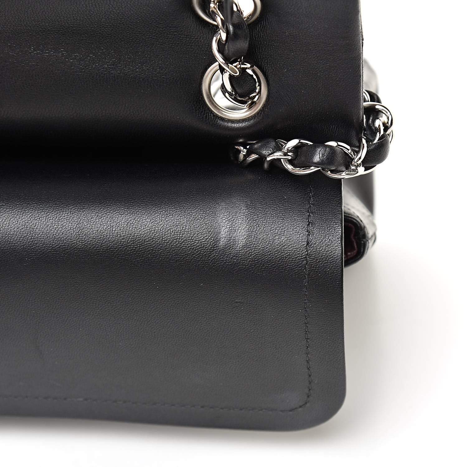 Chanel Lambskin Quilted Medium Double Flap Black 14 of 17