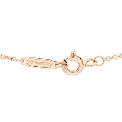 Tiffany 18K Rose Gold Diamond Mini Cross Pendant Necklace 4 of 5