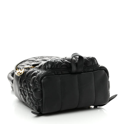 Louis Vuitton Lambskin Flower Quilted Palm Springs Backpack PM Black 4 of 11