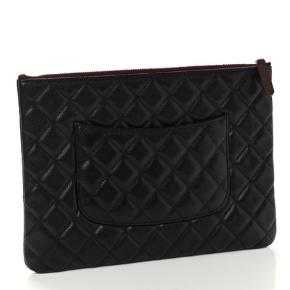 Chanel Caviar Quilted Medium Cosmetic Case Black 3 of 9
