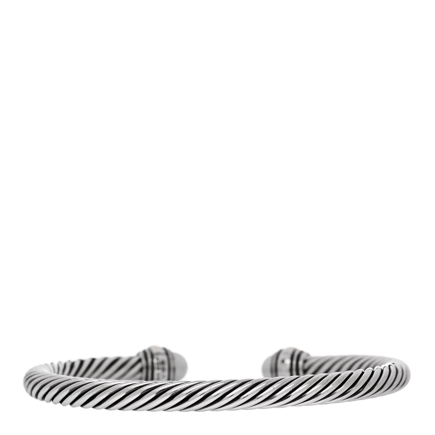 David Yurman Sterling Silver 14K Yellow Gold Pearl 5mm Cable Classics Bracelet 2 of 3