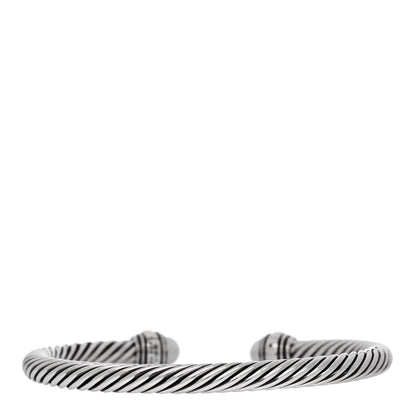 David Yurman Sterling Silver 14K Yellow Gold Pearl 5mm Cable Classics Bracelet 2 of 3