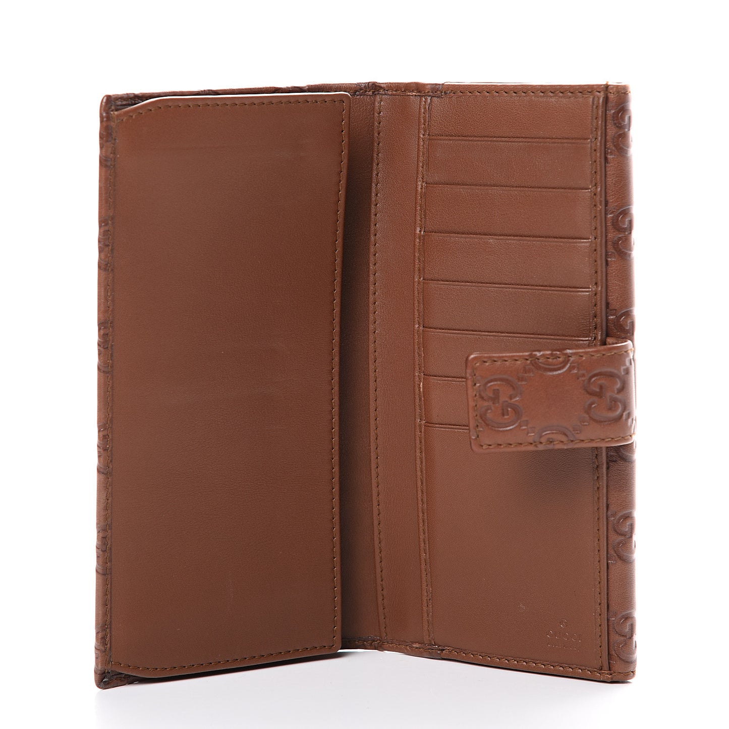 Guccissima New Britt Continental Snap Wallet Brown