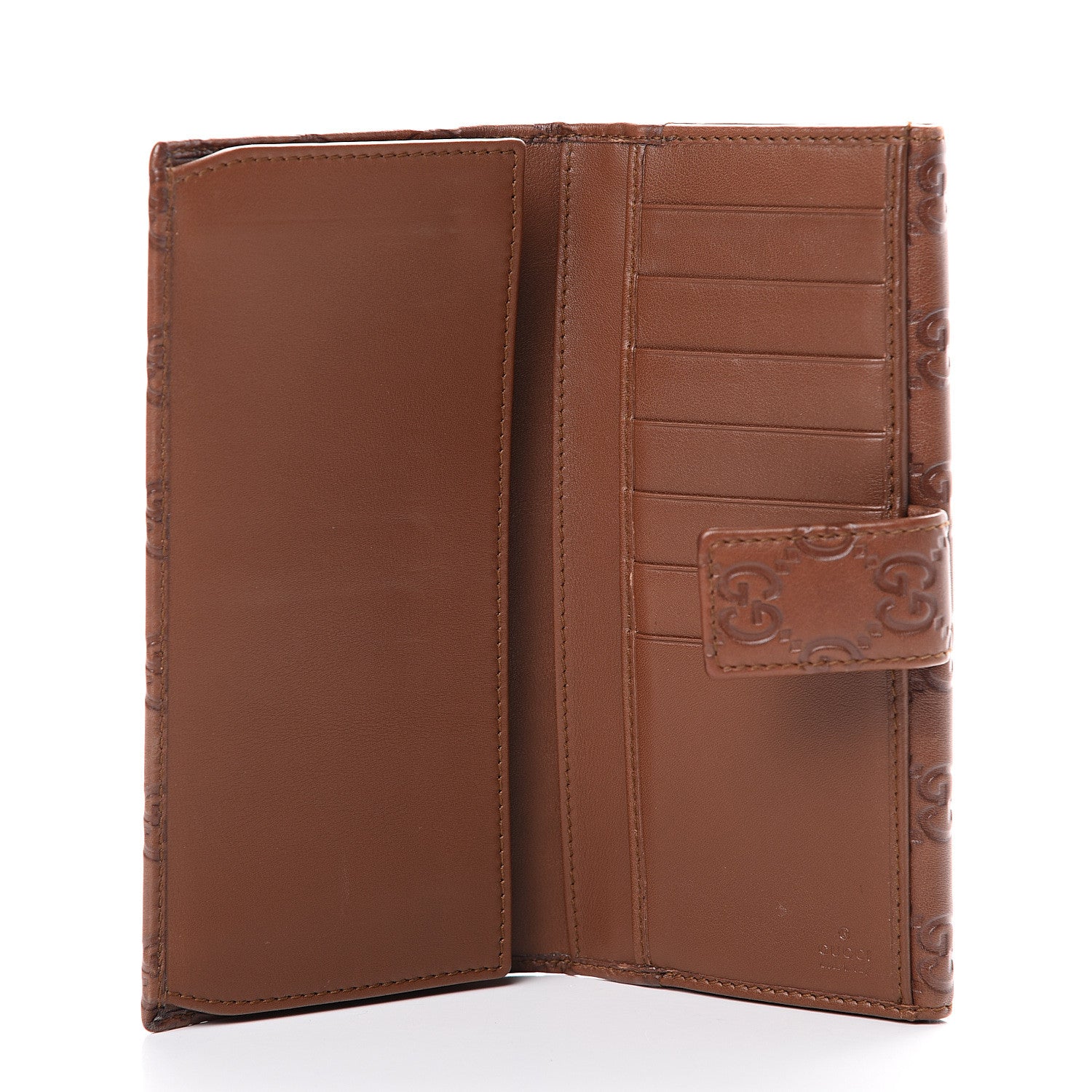 Gucci Guccissima New Britt Continental Snap Wallet Brown 5 of 11