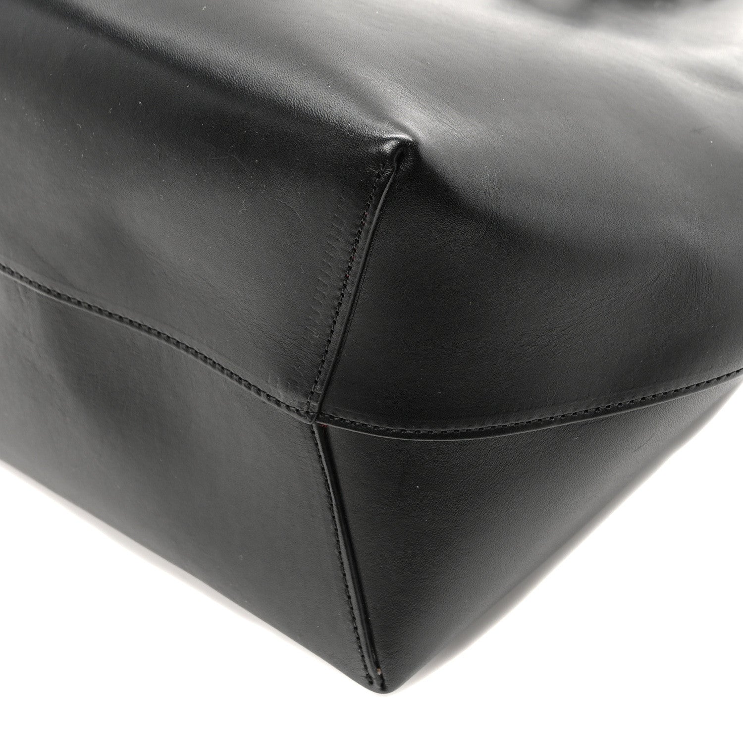 Mansur Gavriel Vegetable Tanned Calfskin Bucket Bag Black Flamma 10 of 10