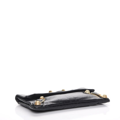 Balenciaga Agneau Giant 21 Gold Hardware Envelope Clutch Black 4 of 7