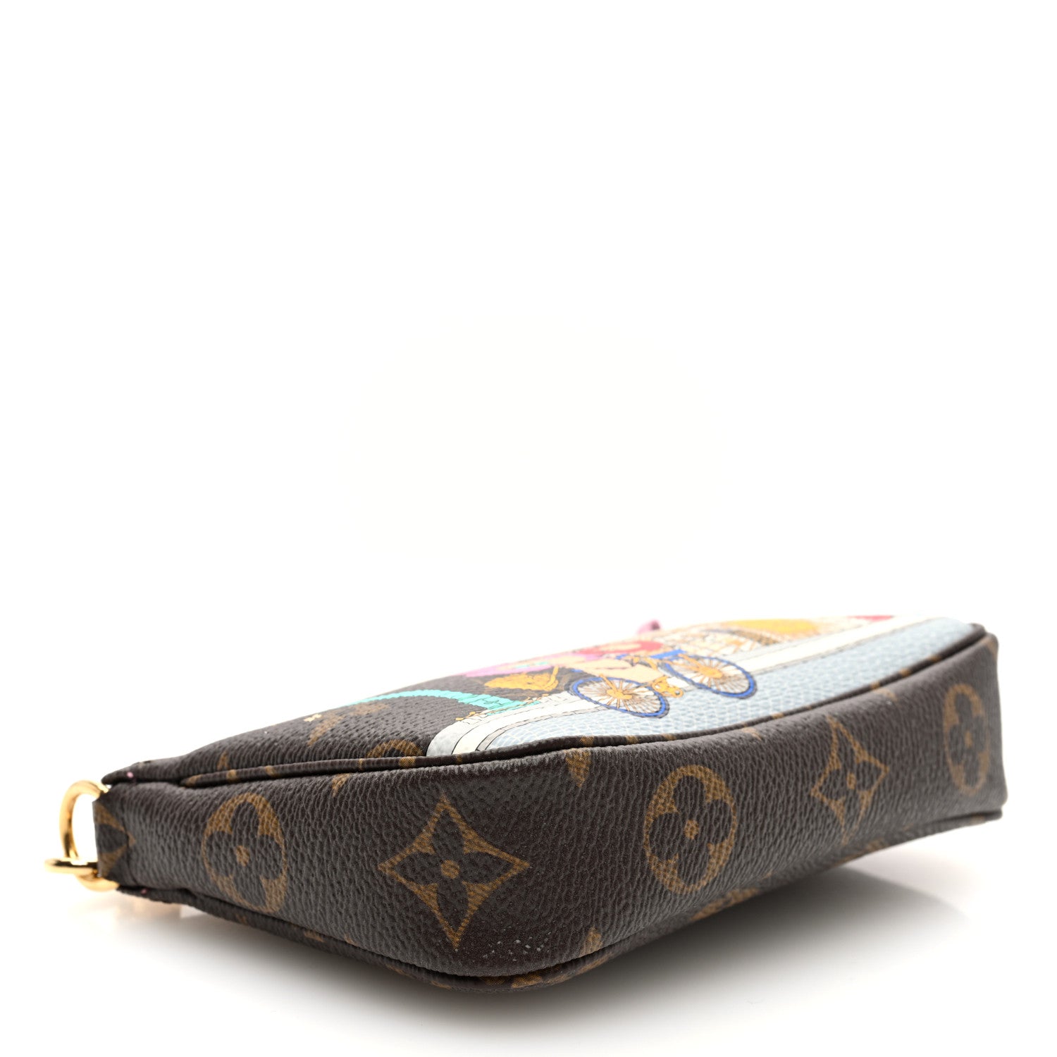 Louis Vuitton Monogram 2022 Christmas Animation Paris Mini Pochette Accessories Pink 4 of 9