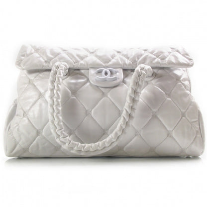 Chanel Quilted Lambskin Large Hidden Chain Tote White 1 of 13