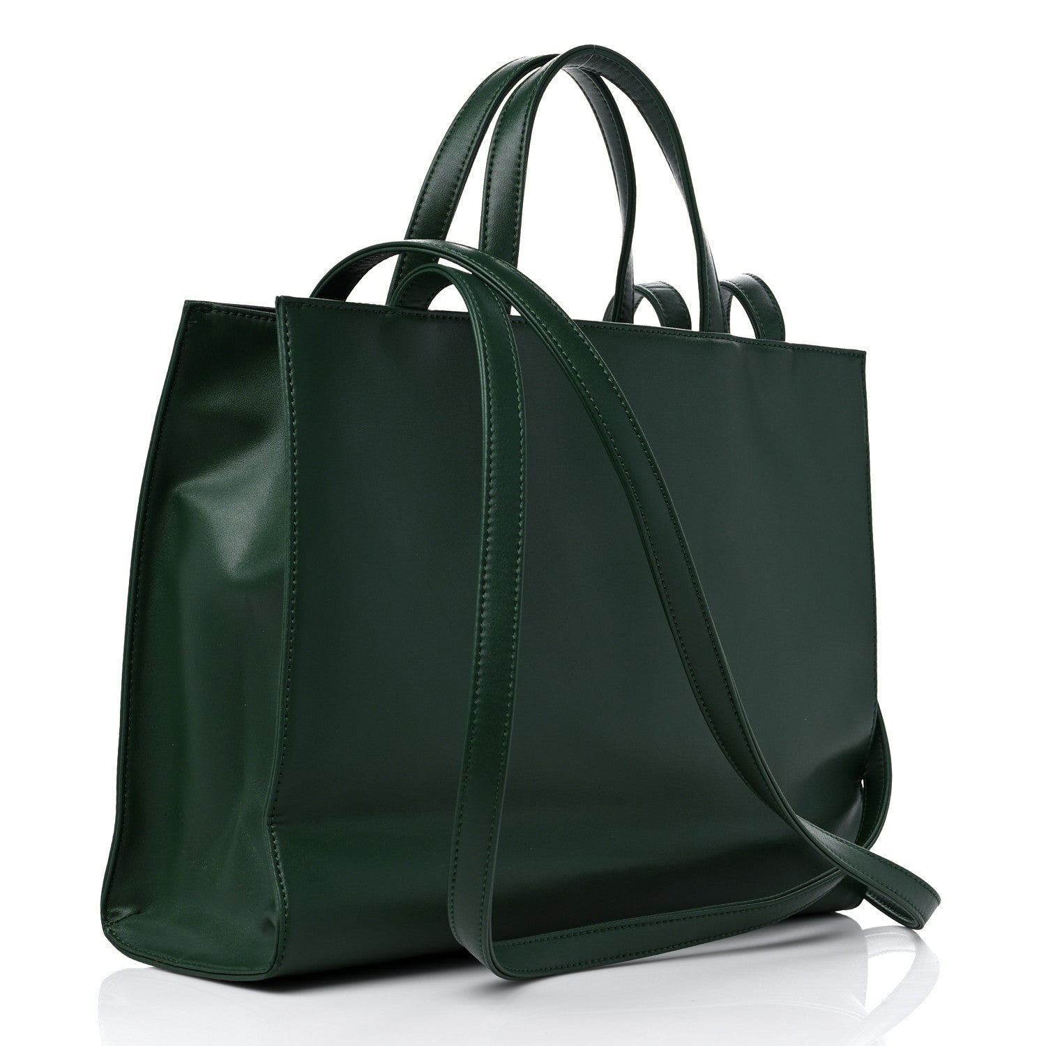 Telfar Vegan Leather Medium Shopping Bag Dark Olive 3 of 14