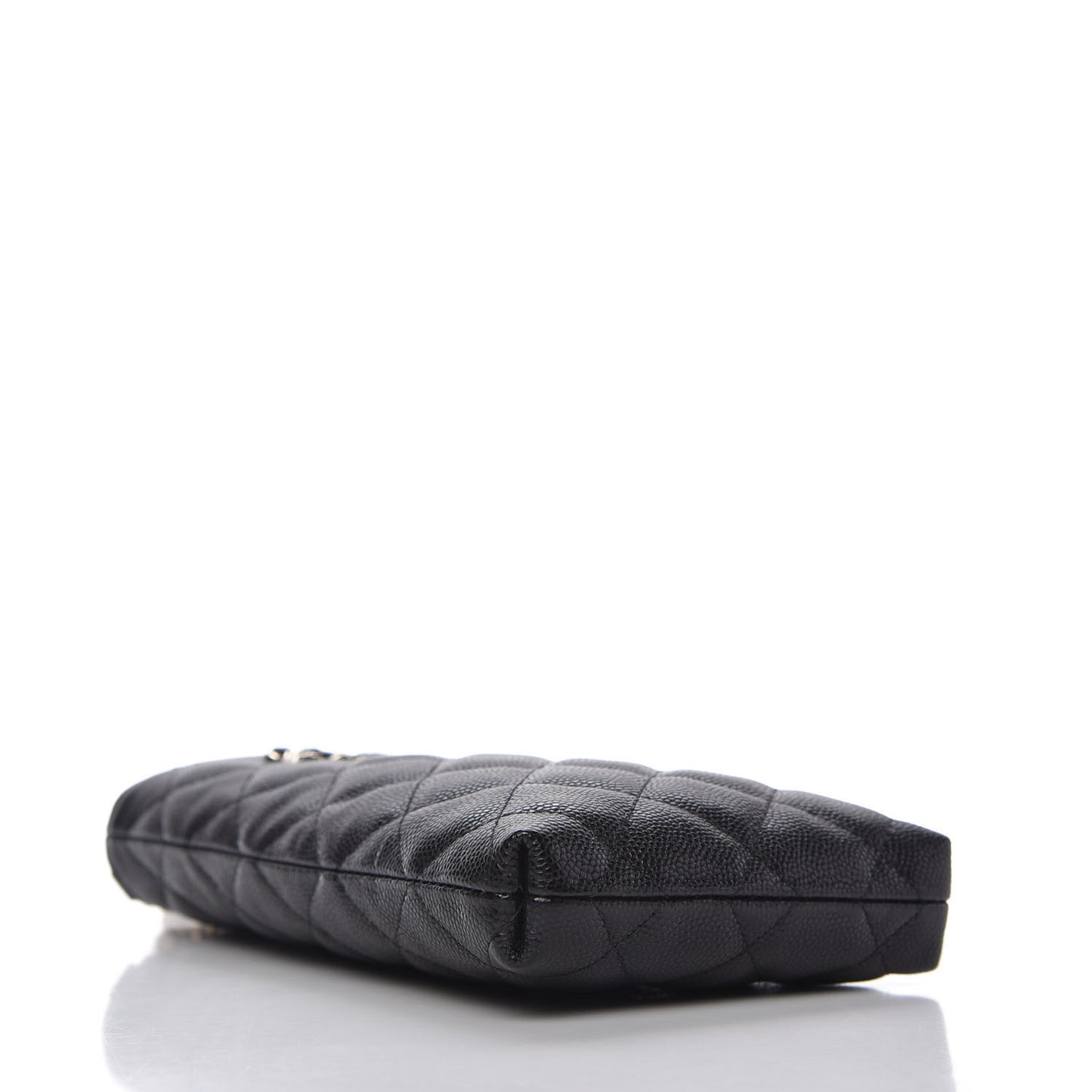 Caviar Quilted French New Wave Phone Holder With Chain Black
