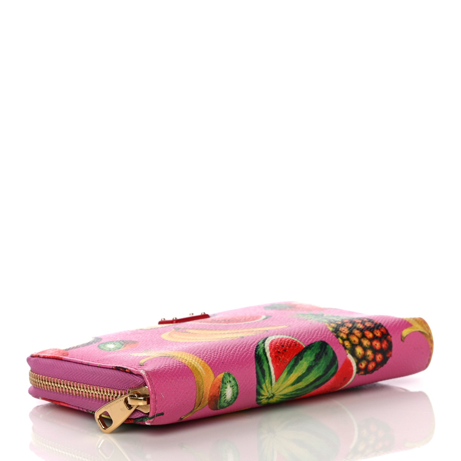 Dolce & Gabbana Fruit Print Small Zip Around Wallet Pink 4 of 11