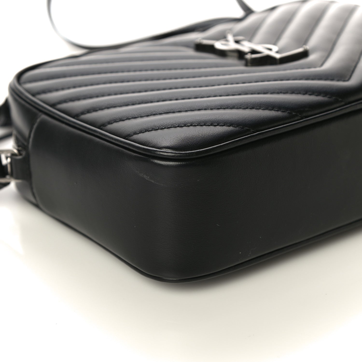 Saint Laurent Calfskin Matelasse Monogram Lou Camera Bag Black 9 of 10
