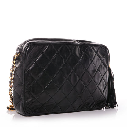 Chanel Lambskin Quilted Tassel Camera Case Black 3 of 7