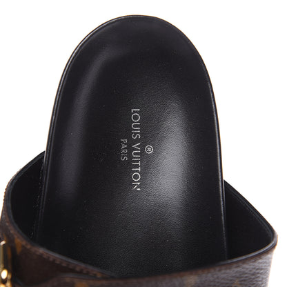 Louis Vuitton Monogram Bom Dia Mule Sandals 38 Black 7 of 8