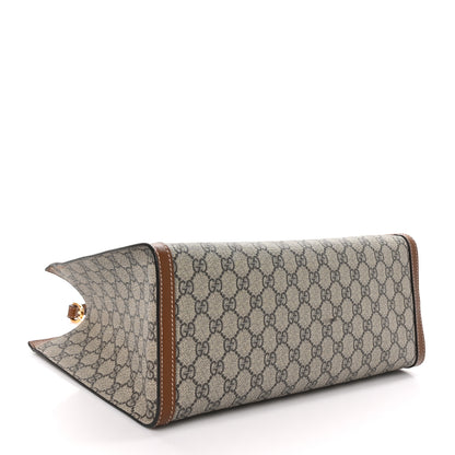 Gucci GG Supreme Monogram Medium Padlock Tote Beige Cuir 4 of 11