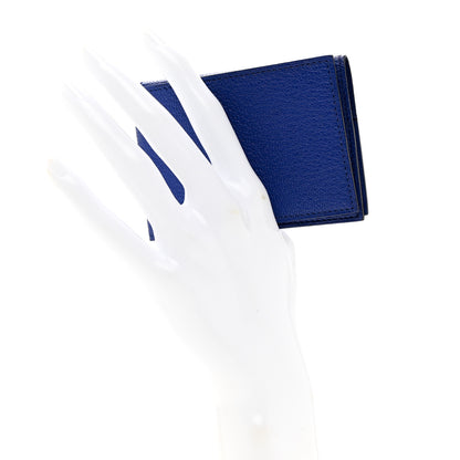 Hermes Chevre Mysore Guernesey Card Case Bleu Electrique 2 of 6