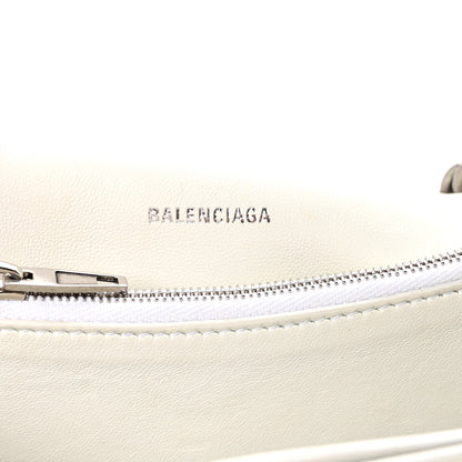 Balenciaga Crushed Calfskin Quilted Small Crush Chain Bag Optic White 6 of 9