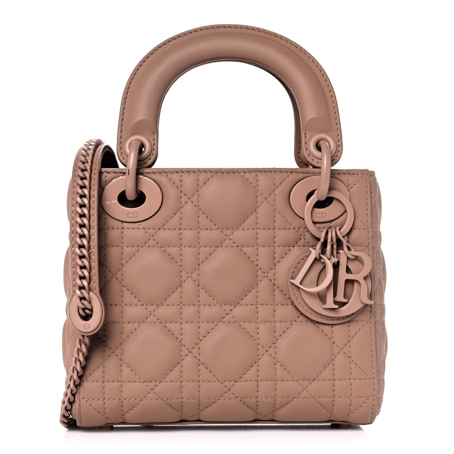 Christian Dior Ultra Matte Calfskin Cannage Mini Lady Dior Light Beige 1 of 15
