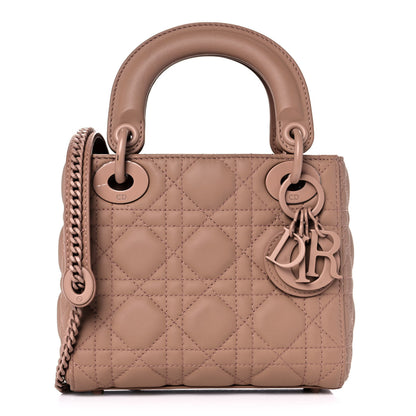 Christian Dior Ultra Matte Calfskin Cannage Mini Lady Dior Light Beige 1 of 15