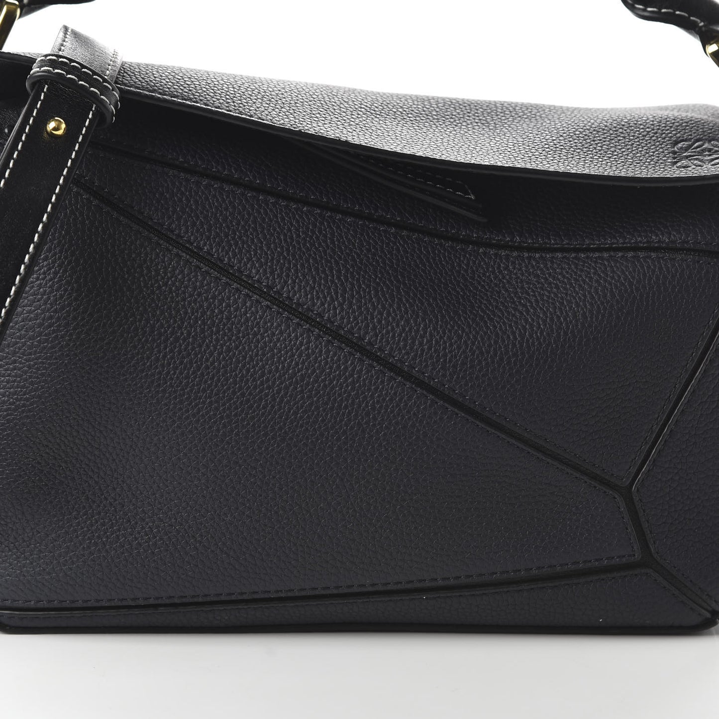Calfskin Small Puzzle Bag Midnight Blue Black