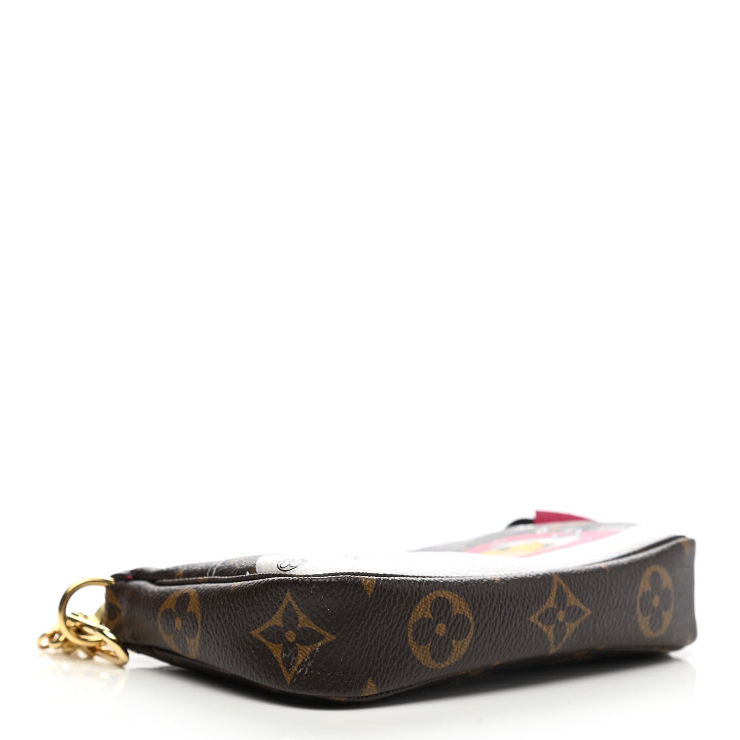 Louis Vuitton Monogram 2019 Christmas Animation Mini Courchevel Pochette Accessories Fuchsia 4 of 8