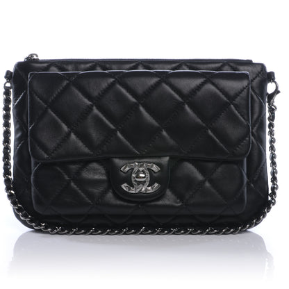 Chanel Lambskin Mineral Nights Flap Wristlet Black 1 of 11