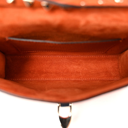 Valentino Garavani Pebbled Calfskin Medium Rockstud Flip Lock Crossbody Bag Orange 5 of 12