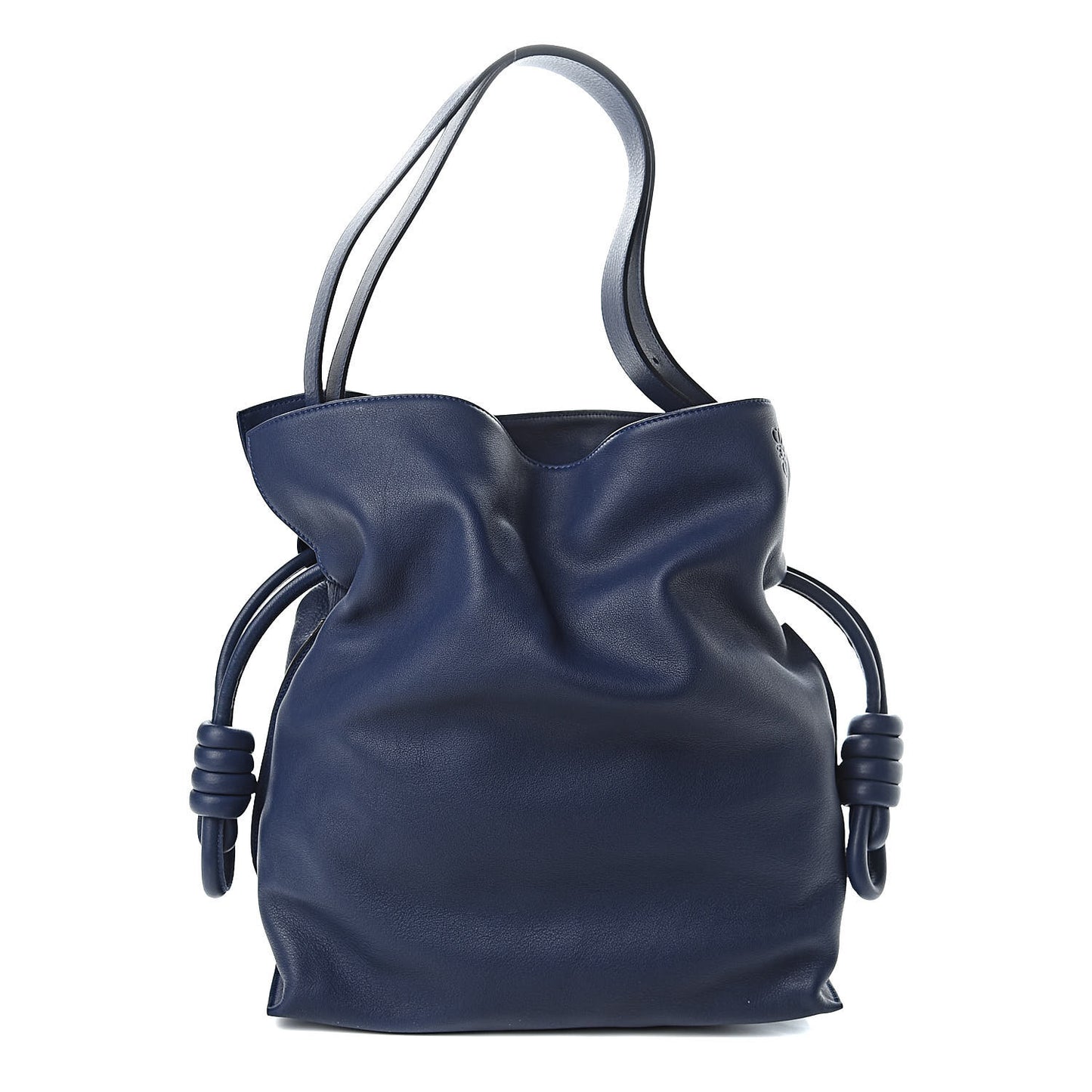 Calfskin Flamenco Knot Bag Navy