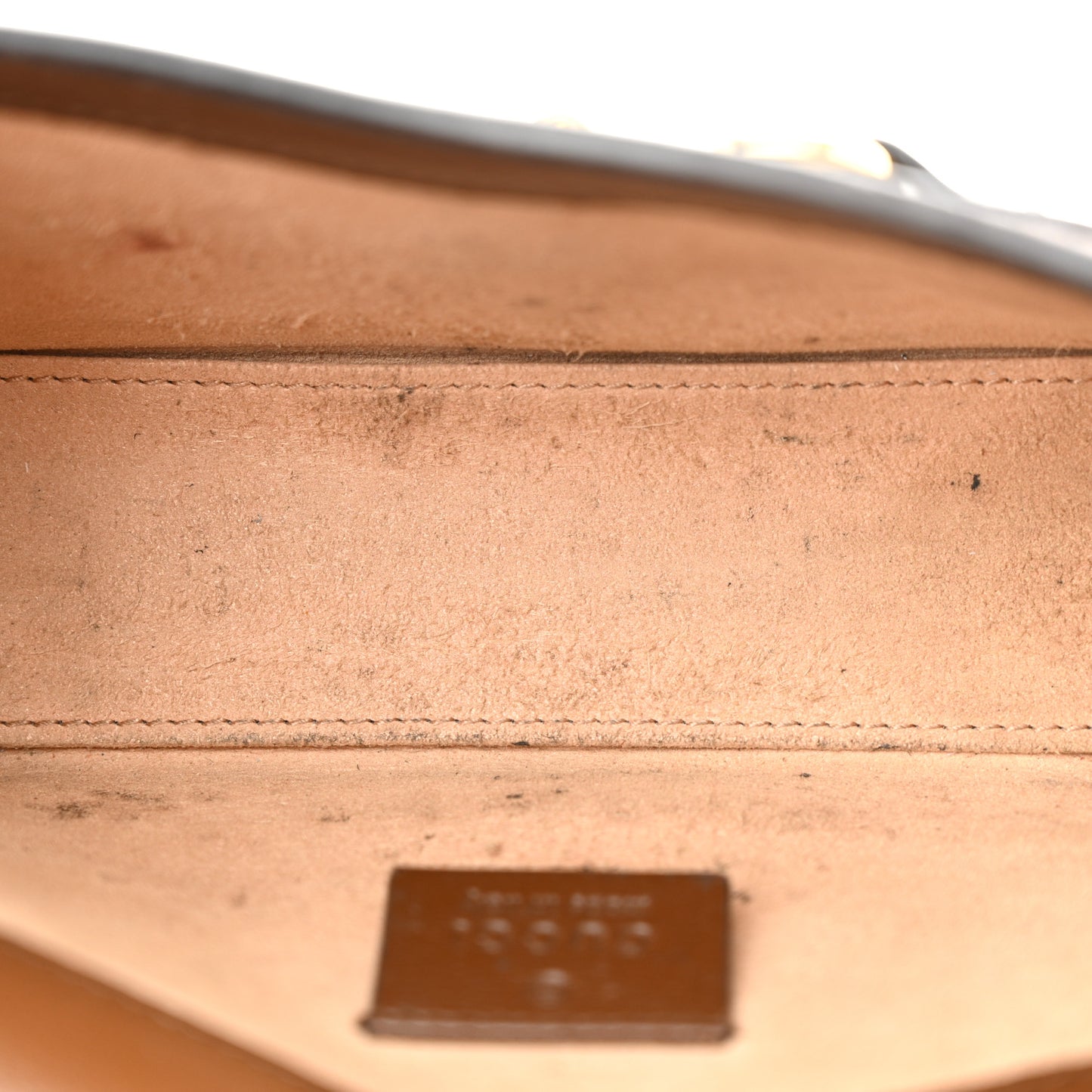 GG Supreme Monogram Mini Horsebit 1955 Shoulder Bag Beige Brown Sugar