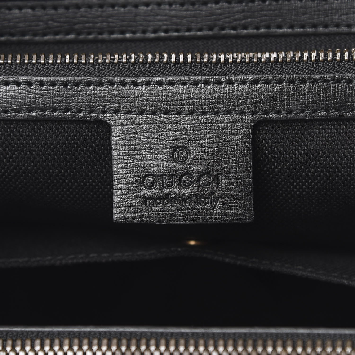 Gucci Textured Calfskin Large Bright Bit Tote Black 6 of 14