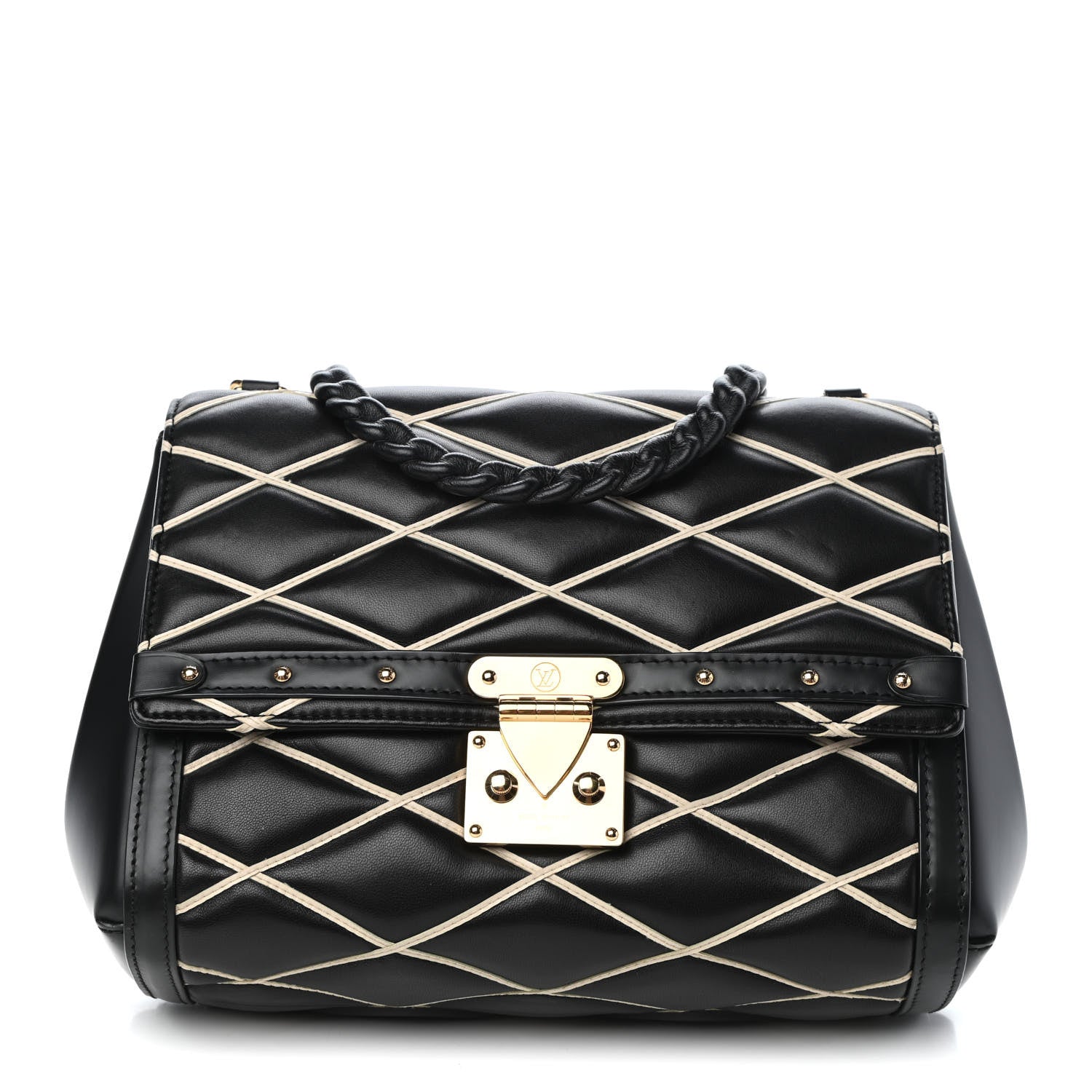 Louis Vuitton Lambskin Malletage Pochette Flap Black 1 of 9