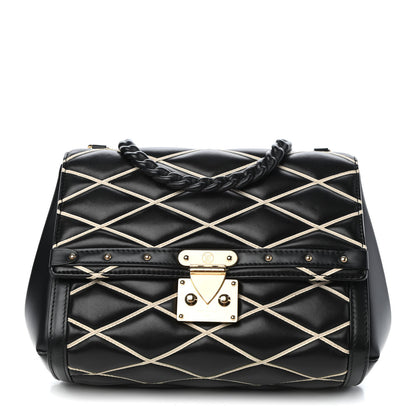 Louis Vuitton Lambskin Malletage Pochette Flap Black 1 of 9
