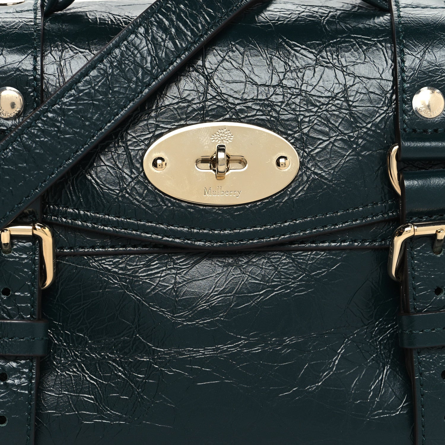 Mulberry Crinkled Calfskin Mini Alexa Mulberry Green 8 of 13