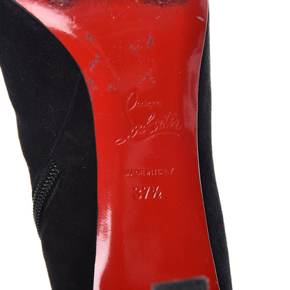 Christian Louboutin Suede Top 70 Ankle Boots 37.5 Black 8 of 14